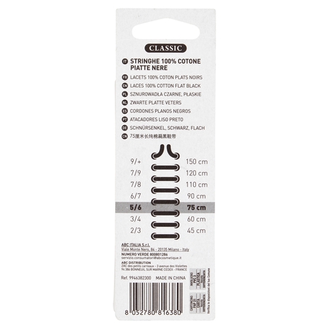 Shoes'Xpert Classic Piatte Nere 75cm 5/6 2 Paia